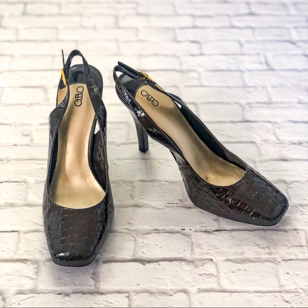 Cato Brown Patent Leather Heels